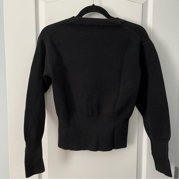 Uniqlo Black Cotton Knit Long Sleeve Crewneck Sweater - Picture 3 of 8